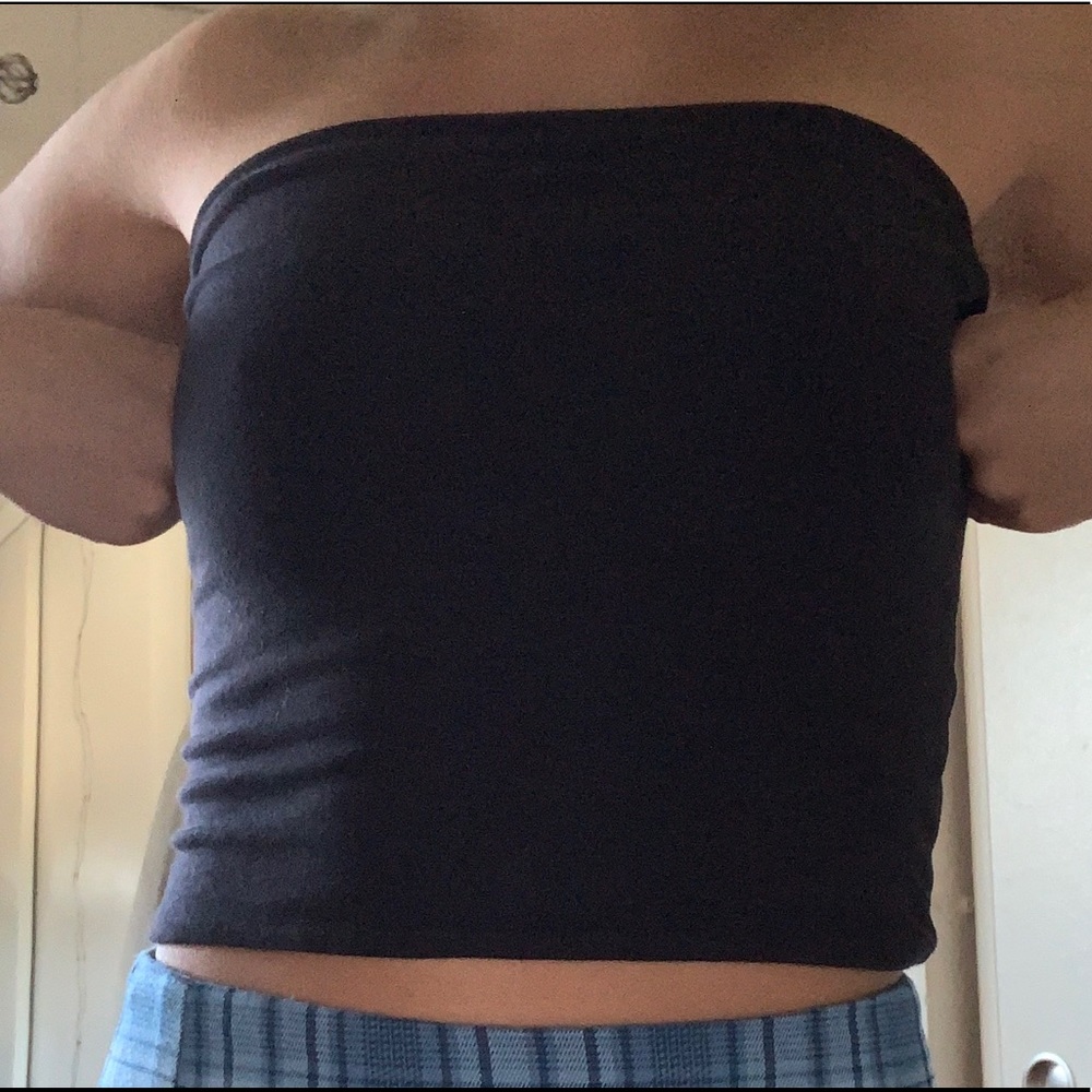 black brandy tube top